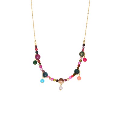 N°3 Collier Acier & Perles.