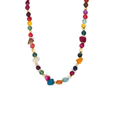 N°3 Collier Acier & Perles.