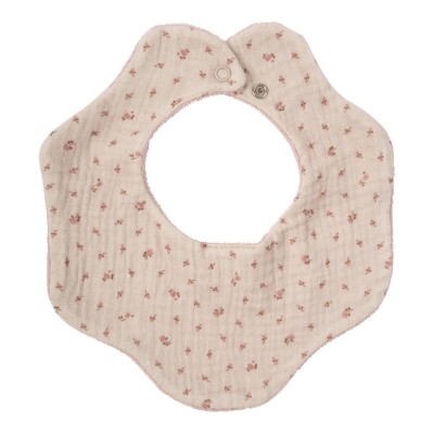 WOOLY ORGANIC - Bavoir Éponge - Pink Flowers