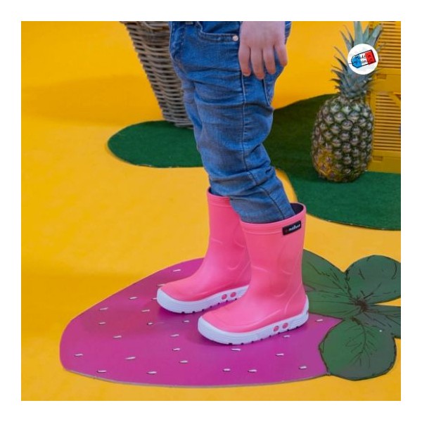 Méduse – Bottes Enfant Airport Bonbon/Blanc