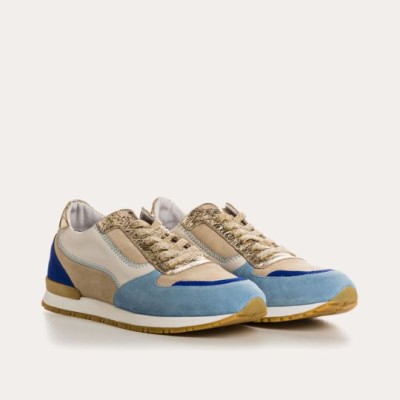 Reqins - Baskets ELECTRA ZIG ZAG Bleu électrique