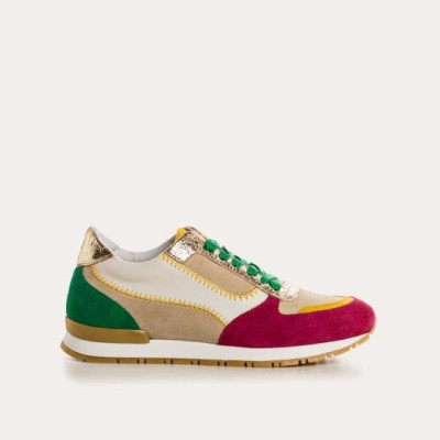 Reqins – Baskets ELECTRA ZIG ZAG Fuchsia/Gazon Reqins – Baskets ELECTRA ZIG ZAG Fuchsia/Gazon