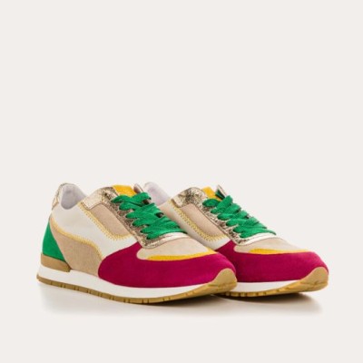 Reqins – Baskets ELECTRA ZIG ZAG Fuchsia/Gazon Reqins – Baskets ELECTRA ZIG ZAG Fuchsia/Gazon