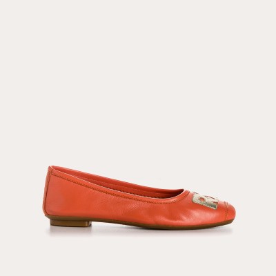 Reqins - Ballerines HAVA cuir orange Reqins - Ballerines HAVA cuir orange