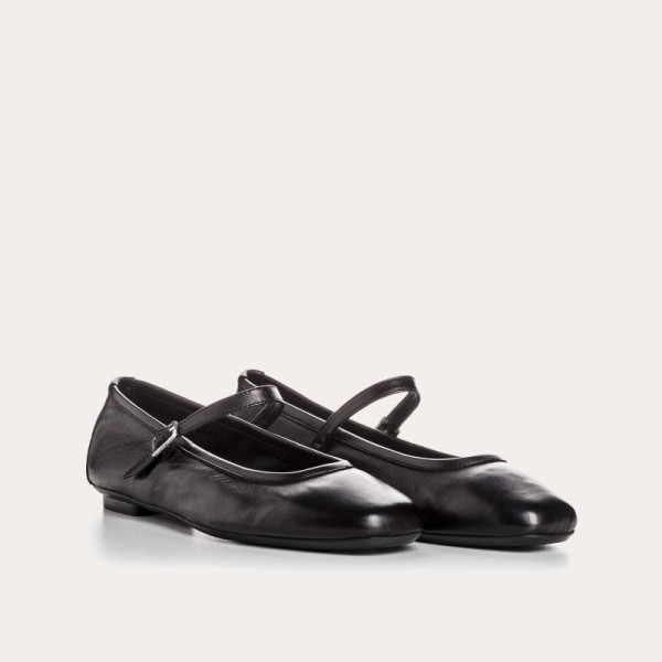 Reqins - Ballerines cuir honor noir