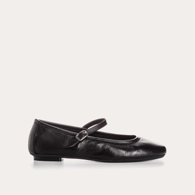 Reqins - Ballerines cuir honor noir