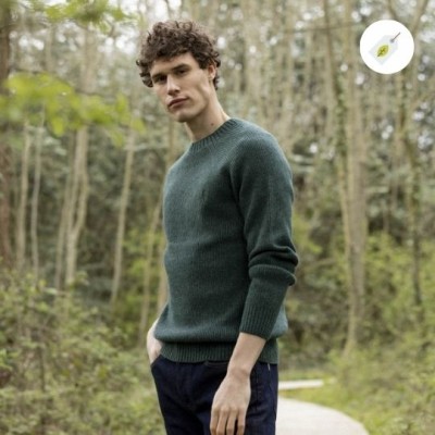 FAGUO - Pull Frehel en Laine et Coton Recyclé - Kaki FAGUO - Pull Frehel en Laine et Coton Recyclé - Kaki