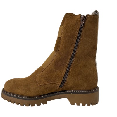 REQINS - BOOTS DUSKY CUIR VELOUR - NOISETTE