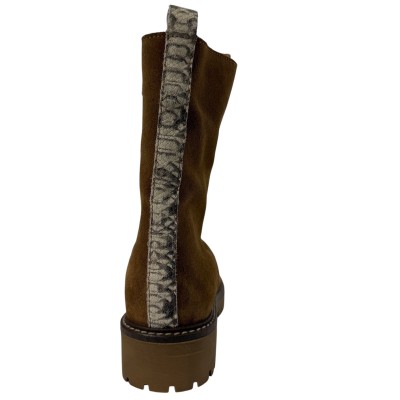 REQINS - BOOTS DUSKY CUIR VELOUR - NOISETTE