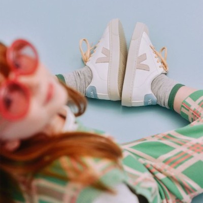 Veja - Esplar Small Laces White Sable Steel