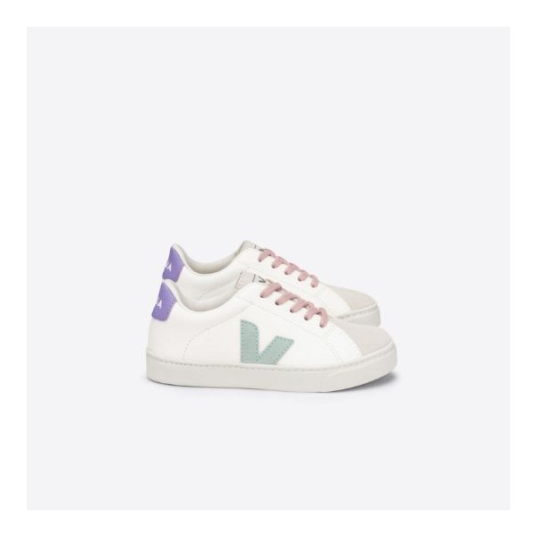Veja - Esplar Small Laces White Matcha Lavande