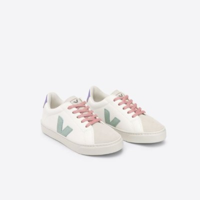 Veja - Esplar Small Laces White Matcha Lavande Veja - Esplar Small Laces White Matcha Lavande
