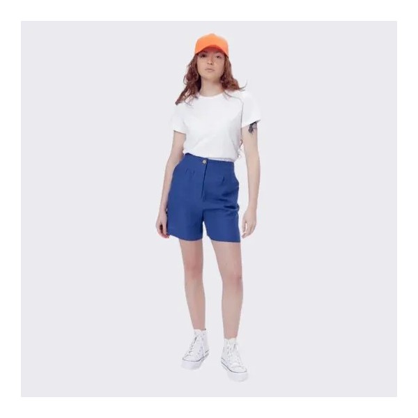 La Gentle Factory - Short Sofia en Lin Bleu