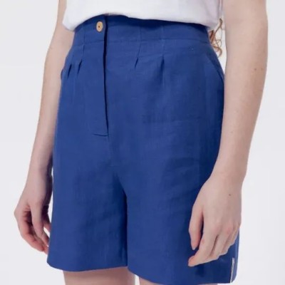 La Gentle Factory - Short Sofia en Lin Bleu