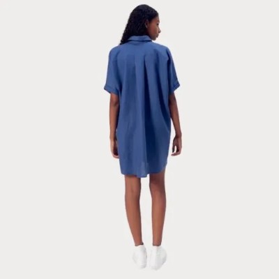 La Gentle Factory - Robe Léonie en Lin Bleu