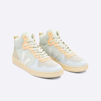 Veja - V15 Suede Jade White Multico Veja - V15 Suede Jade White Multico