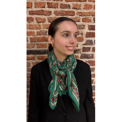 SO FAMILY Foulard Thane Vert.