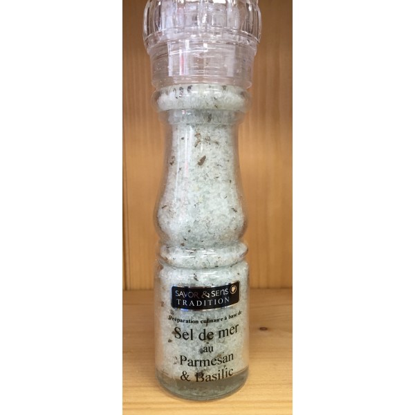 Moulin à Sel Parmesan et Basilic Savor et Sens 150g