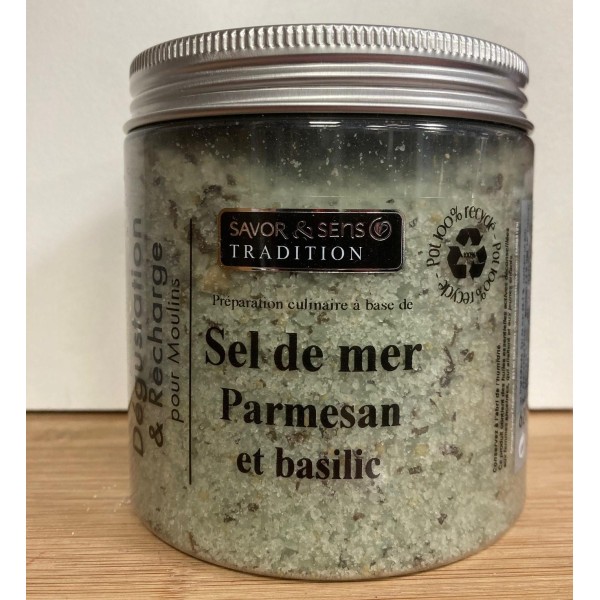 Recharge de Sel Parmesan et Basilic Savor et Sens 620g