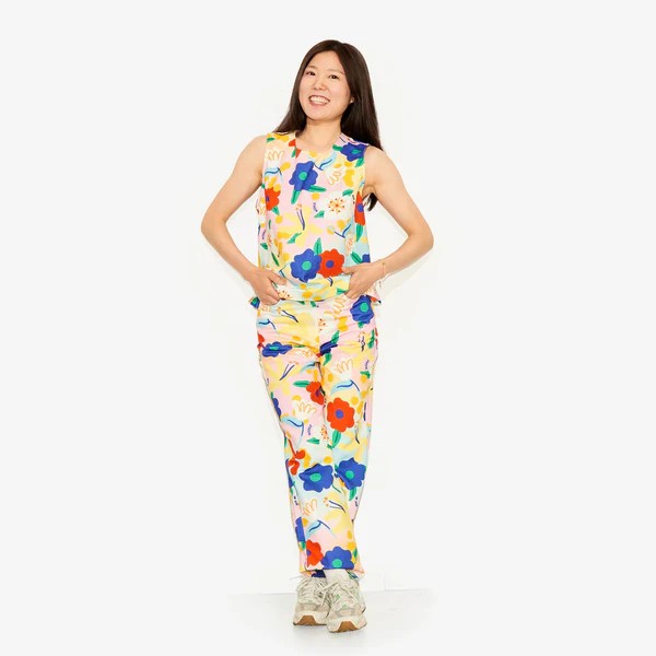 WORLD OF POP - Pantalon "Flowers Power"