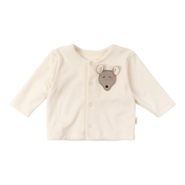 WOOLY ORGANIC - Veste en éponge à pression - Écru