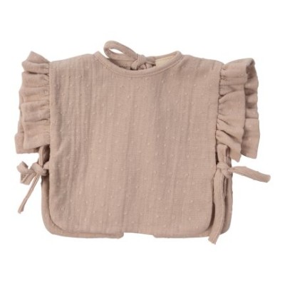 WOOLY ORGANIC - Bavoir Imperméable en mousseline - Vieux Rose