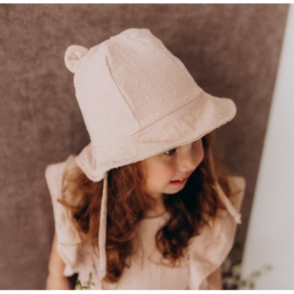 WOOLY ORGANIC - Chapeau en mousseline avec oreilles - Rose