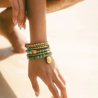 MADAMIRMA Bracelet Triple Aqua.