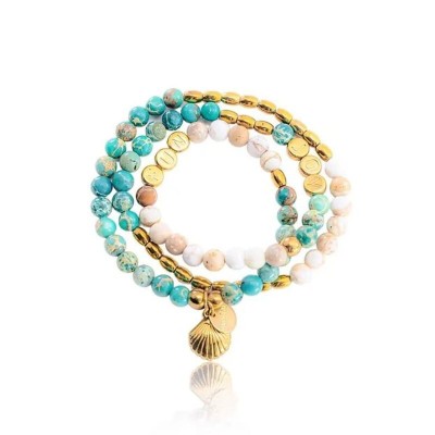 MADAMIRMA Bracelet Triple Aqua.