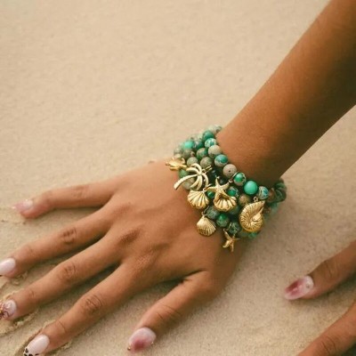 MADAMIRMA Bracelet Extensible Aqua.