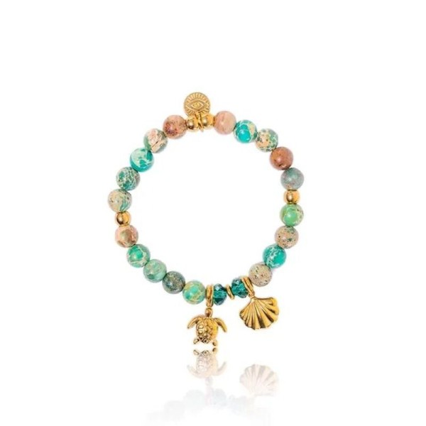 MADAMIRMA Bracelet Extensible Aqua.