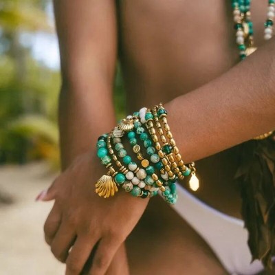 MADAMIRMA Bracelet Spirale Aqua.