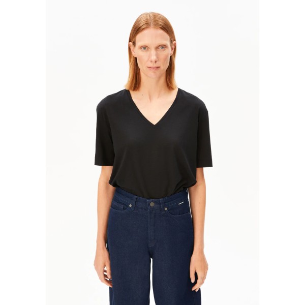 ARMEDANGELS - T Shirt Col V - Black