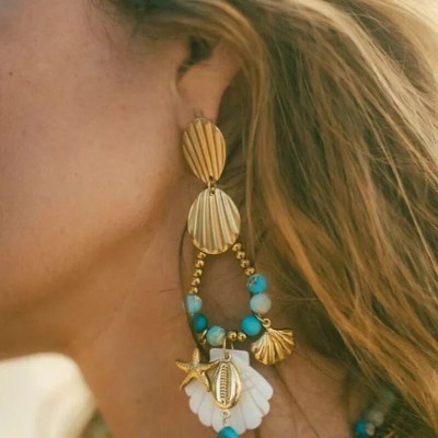 MADAMIRMA Boucles d’oreilles Poussoir Calypso.