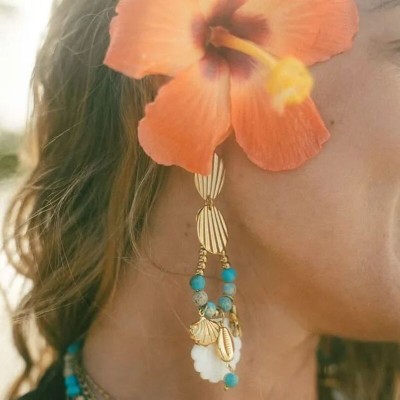 MADAMIRMA Boucles d’oreilles Poussoir Calypso.