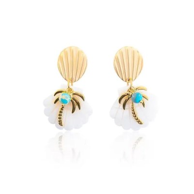 MADAMIRMA Boucles d’oreilles Poussoir Calypso.