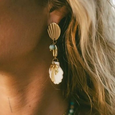 MADAMIRMA Boucles d’oreilles Poussoir Calypso.