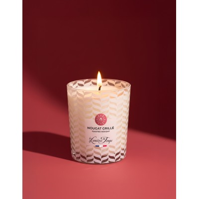 LES LUMIERES DU TEMPS Bougie 180 gr Nougat Grillé.