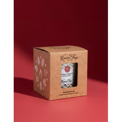 LES LUMIERES DU TEMPS Bougie 180 gr Nougat Grillé.