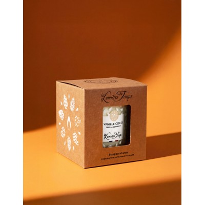 LES LUMIERES DU TEMPS Bougie 180 gr Vanille Coco.
