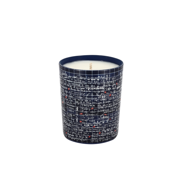 LES LUMIERES DU TEMPS Bougie Fleur de coton Mur des je t’aime.