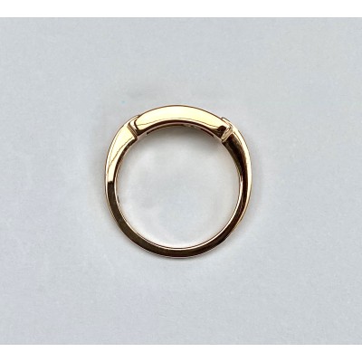 SOLITAIRE RECTANGLE EN OR ROSE
