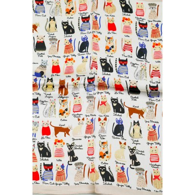 MAISON FANLI - Carré de Soie 50 Chats - Beige