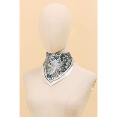 MAISON FANLI - Carré de Soie Panthère Nuit - Gris