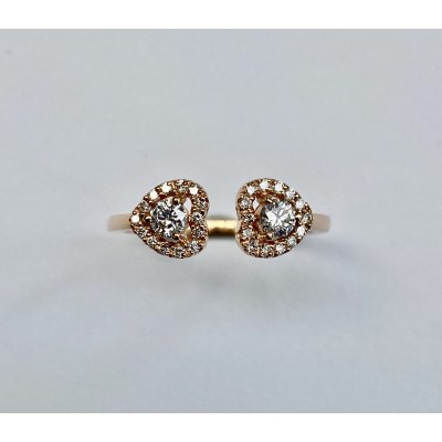 BAGUE TOI ET MOI COEURS ONE MORE OR ROSE BAGUE TOI ET MOI COEURS ONE MORE OR ROSE