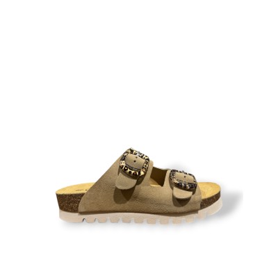 PLAKTON - Mules Com Prt - Tan