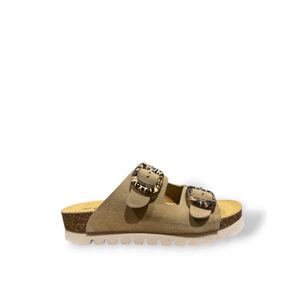 PLAKTON - Mules Com Prt - Tan