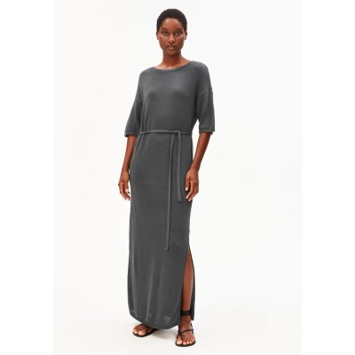 ARMEDANGELS - Robe Maxi en Maille Lin - Space Steel