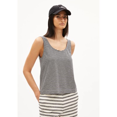 ARMEDANGELS - Top Minaami Lita - Black Oatmilk