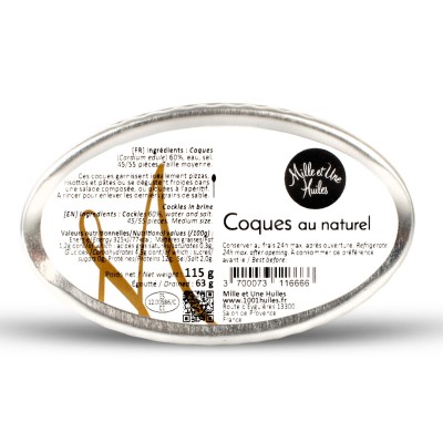 Coques au naturel 115g env 45 pcs - Maison 1001 Huiles Coques au naturel 115g env 45 pcs - Maison 1001 Huiles